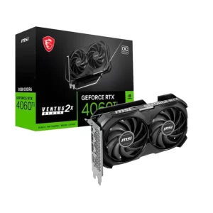 PLACA DE VÍDEO MSI RTX 4060 TI 8GB VENTUS 2X BLACK OC, GDDR6, 128-BITS, 3X DP / 1X HDMI - 912-V512-007
