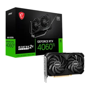 PLACA DE VÍDEO MSI RTX 4060 TI 8GB VENTUS 2X BLACK OC, GDDR6, 128-BITS, 3X DP / 1X HDMI - 912-V515-024