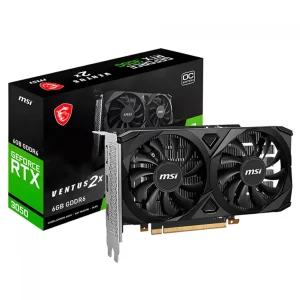 PLACA DE VÍDEO MSI RTX 3050 6GB VENTUS 2X OC, GDDR6, 96-BITS, 1X DP / 2X HDMI - 912-V812-016