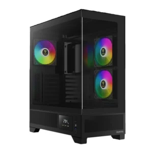 GABINETE GAMER GAMDIAS ATLAS M1 DIGITAL, MID-TOWER, LATERAL/FRONTAL VIDRO TEMP, 3 FANS, BLACK - ATLAS M1