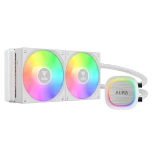 WATER COOLER 240MM GAMDIAS AURA GL 240 V2 WH, RGB, WHITE - AURA GL 240 V2 WH