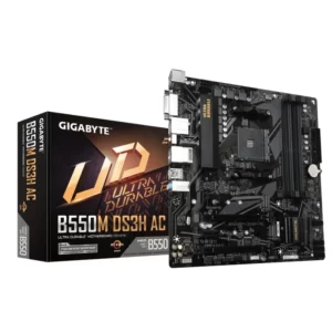 PLACA MÃE GIGABYTE B550M DS3H AC, AMD AM4, MATX, DDR4, WIFI - B550M DS3H AC