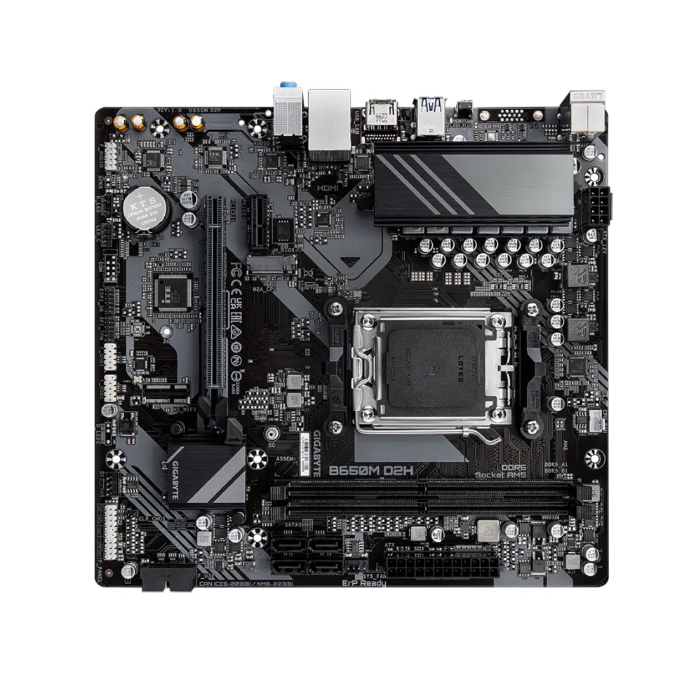 PLACA MÃE GIGABYTE B650M D2H, AMD AM5, MATX, DDR5 - B650M D2H - Imagem 3