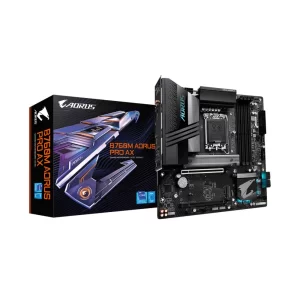 PLACA MÃE GIGABYTE B760M AORUS PRO AX, INTEL LGA 1700, MATX, WIFI + BLUETOOTH, DDR5 - B760M AORUS PRO AX