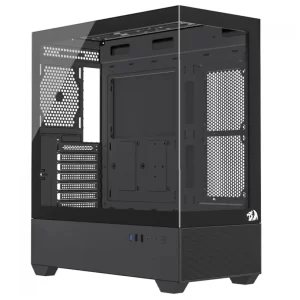 GABINETE GAMER REDRAGON REFLECT FLOW, MID-TOWER, LATERAL/FRONTAL VIDRO TEMP, S/ FAN, BLACK - CA-606B