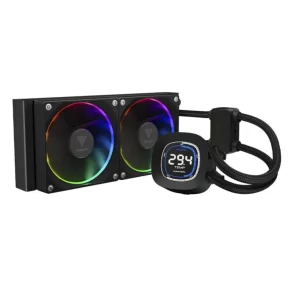 WATER COOLER 240MM GAMDIAS CHIONE M4 240, RGB, TELA LCD, BLACK - CHIONE M4-240
