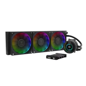WATER COOLER 360MM GAMBIAS CHIONE P3-360U, RGB, DISPLAY LCD, BLACK - CHIONE P3-360U