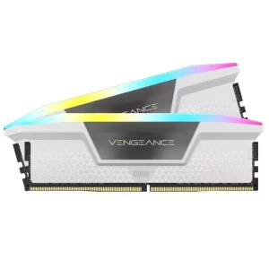 KIT MEMÓRIA 64GB DDR5 (2 X 32GB) 6400MHZ CORSAIR VENGEANCE RGB, WHITE - CMH64GX5M2B6400C32W