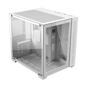 GABINETE GAMER PCYES FORCEFIELD WHITE, LATERAL/FRONTAL VIDRO TEMP, S/ FAN, WHITE - FORCEFIELD GFFWVP