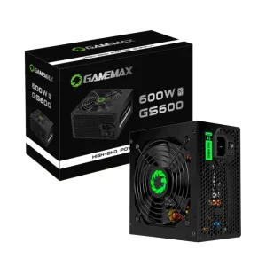 FONTE 600W 80 PLUS WHITE GAMEMAX GS600, ATX, BLACK - GS600