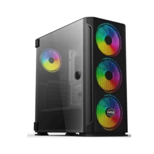 GABINETE GAMER NEXUS GAMER KRYPTON AX1-B20, MID-TOWER, LATERAL VIDRO TEMP, 3 FANS, BLACK - KRYPTON AX1-B20