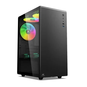 GABINETE GAMER C3 TECH MT-G200BK, MID-TOWER, LATERAL VIDRO TEMP, 3 FANS, BLACK - MT-G200BK