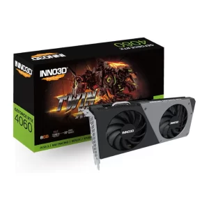 PLACA DE VÍDEO INNO3D RTX 4060 8GB TWIN X2, GDDR6, 128-BITS, 3X DP / 1X HDMI - N40602-08D6-173051N