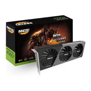 PLACA DE VÍDEO INNO3D RTX 4060 TI 8GB X3 OC, GDDR6, 128-BITS, 3X DP / 1X HDMI - N406T3-08D6X-171153L
