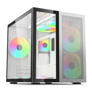 GABINETE GAMER NEXUS COBALT, MID-TOWER, LATERAL/FRONTAL VIDRO TEMP, S/ FAN, WHITE - NEXUS COBALT