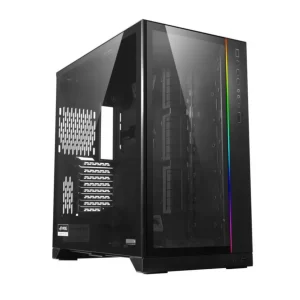 GABINETE GAMER LIAN LI O11 DYNAMIC XL ROG, TOWER, LATERAL/FONTRAL VIDRO TEMP, S/ FAN, BLACK - O11DXL-X BLACK