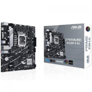 PLACA MÃE ASUS PRIME B760M-K D4, INTEL LGA 1700, MATX - PRIME B760M-K D4