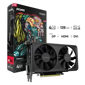 PLACA DE VÍDEO PCYES RX 550 4GB PROJETO EDGE, GDDR5, 128-BITS, DUAL-FAN, 1X DP / 1X HDMI / 1X DVI - PVEX5504GBDF