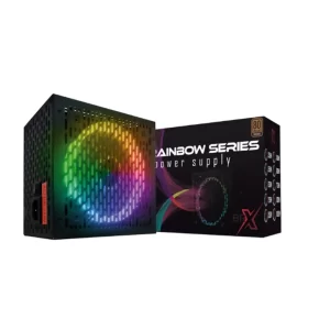 FONTE 650W 80 PLUS BRX RAINBOW, ATX, RGB, BLACK - RGB-650W