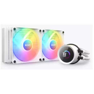 WATER COOLER 240MM NZXT KRAKEN 240 RGB, DISPLAY LCD, WHITE - RL-KR240-W1