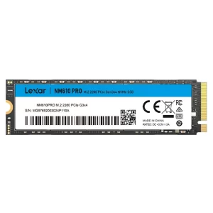 NVME 1TB LEXAR NM610 PRO, M.2 2280, PCIE GEN 3X4, LEIT 3300MB/S, GRAV 2600MB/S - LNM610P001T-RNNNU