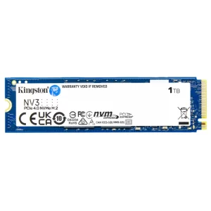 NVME 1TB KINGSTON NV3, M.2 2280, PCIE GEN 4X4, LEITURA 6000MB/S, GRAVAÇÃO 4000MB/S - SNV3S/1000G