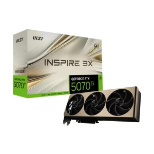 GPU MSI RTX 5070 TI 16GB INSPIRE 3X OC PLUS, GDDR7, 256-BITS, 3X DP / 1X HDMI - G507T-16I3CP