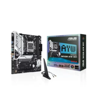 PLACA MÃE ASUS B650M-AYW WIFI, AMD AM5, MATX, WF/BLT, DDR5 - B650M-AYW WIFI