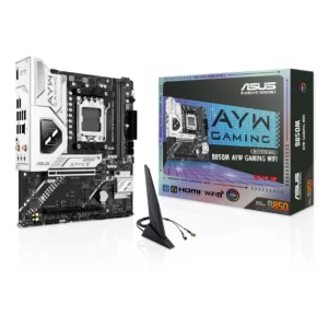 PLACA MÃE ASUS B850M AYW GAMING WIFI, AMD AM5, MATX, WF/BLT, DDR5 - B850M AYW GAMING WIFI