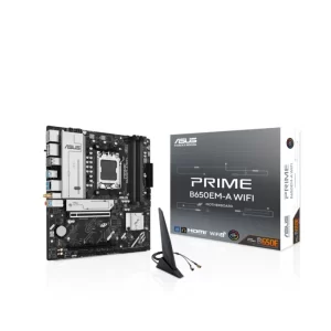 PLACA MÃE ASUS PRIME B650EM-A WIFI, AMD AM5, MATX, WF/BLT, DDR5 - PRIME B650EM-A WIFI