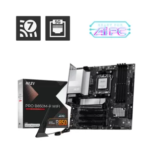 PLACA MÃE MSI PRO B850M-P WIFI, AMD AM5, MATX, WF/BLT, DDR5 - PRO B850M-P WIFI
