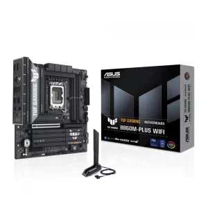 PLACA MÃE ASUS TUF GAMING B860M-PLUS WIFI, INTEL LGA 1851, MATX, WF/BLT, DDR5 - TUF GAMING B860M-PLUS WIFI
